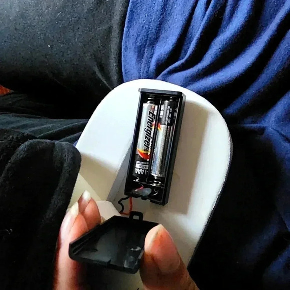 Vibrating Massage Black Bootie Slippers Faux Fur trim sz Large - Picture 10 of 10